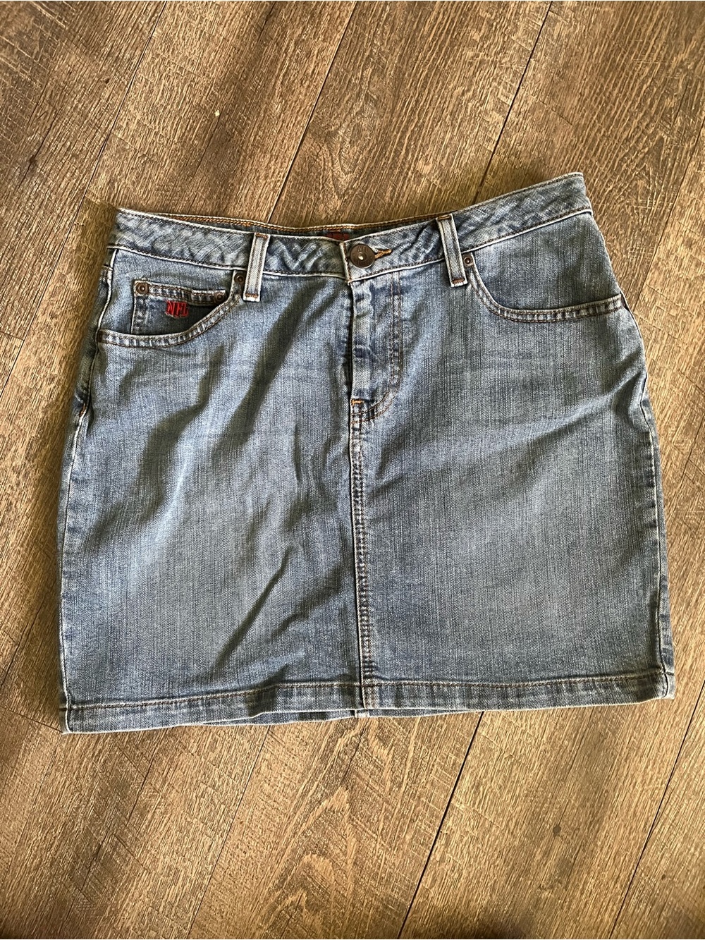 NFL Light Blue Denim Blitz Mini Skirt